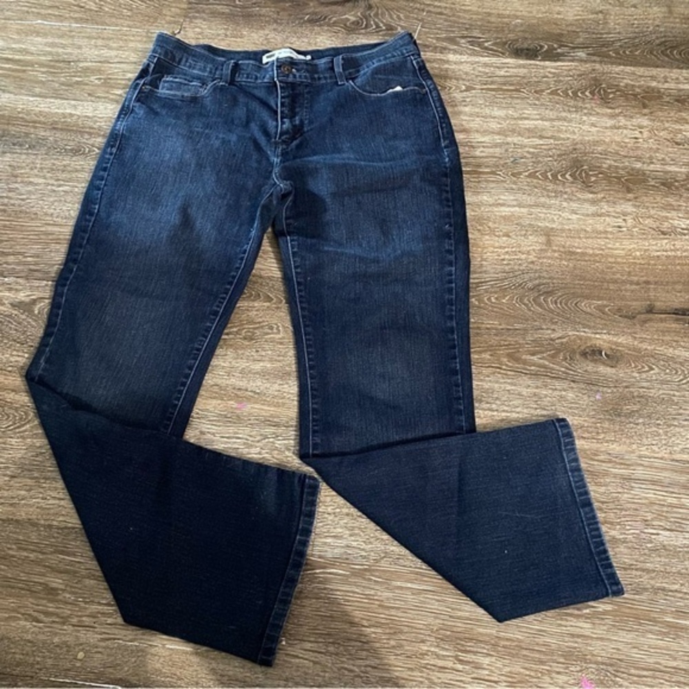 Levi’s 505 Jeans Womens Size 12 Straight Leg‎ Denim Blue Dark Wash